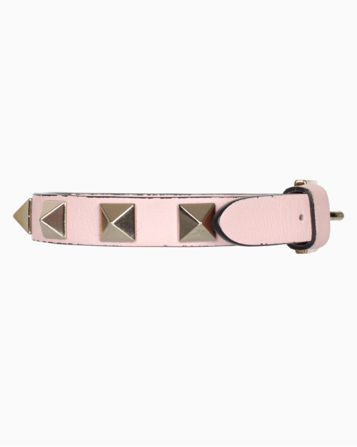 Pulseira Valentino Original Rockstud Rosa Feminino