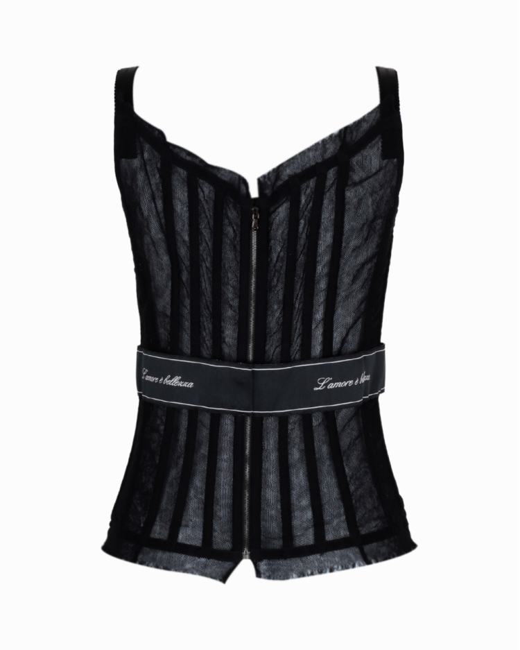 Corset Dolce & Gabbana Original Renda Preto Feminino