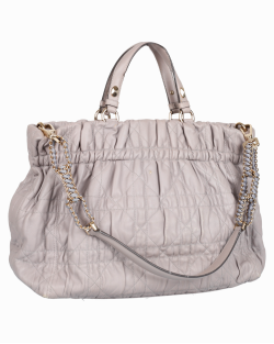 Bolsa Christian Dior Delices Cannage Lambskin Cinza