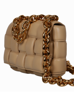 Bolsa Bottega Veneta Cassette Chain nude