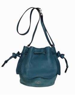 Bolsa Coach Bucket Azul Turquesa