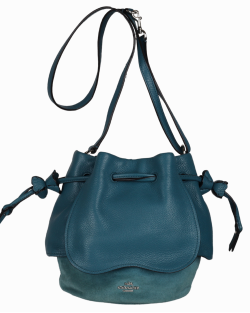 Bolsa Coach Bucket Azul Turquesa