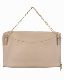 Bolsa Celine Zip Around Chain Nude