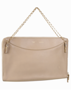 Bolsa Celine Zip Around Chain Nude