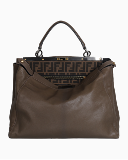 Bolsa Fendi Peekaboo Marrom acinzentado