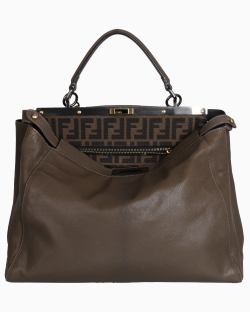 Bolsa Fendi Peekaboo Marrom acinzentado