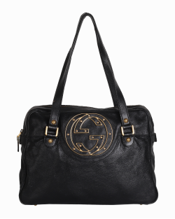 Gucci Studded de Ombro Preta