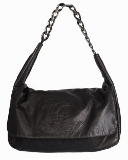 Bolsa Chanel Caviar Hobo Marrom 