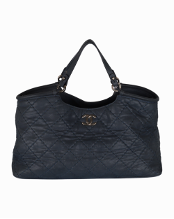 Bolsa Chanel iridescent sea hit tote azul  