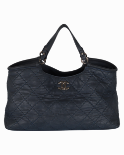 Bolsa Chanel iridescent sea hit tote azul  