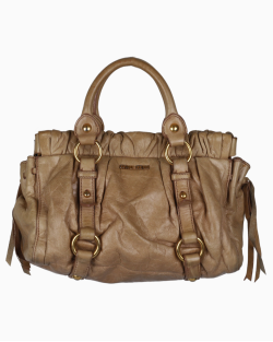 Bolsa Miu Miu Vitello Lux Bege