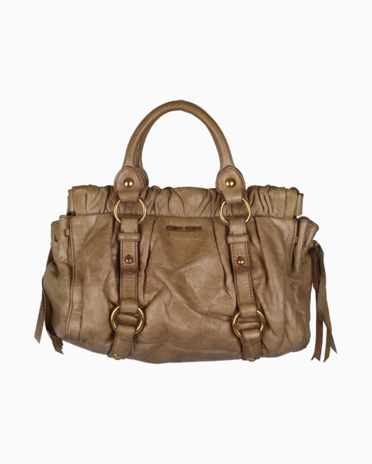 Bolsa Miu Miu Vitello Lux Bege