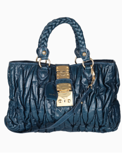 Bolsa Miu Miu Matelassê Azul Turquesa