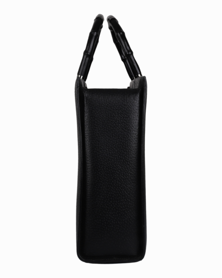 Bolsa Gucci Rígida Alça Bamboo Preta