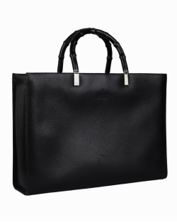 Bolsa Gucci Rígida Alça Bamboo Preta