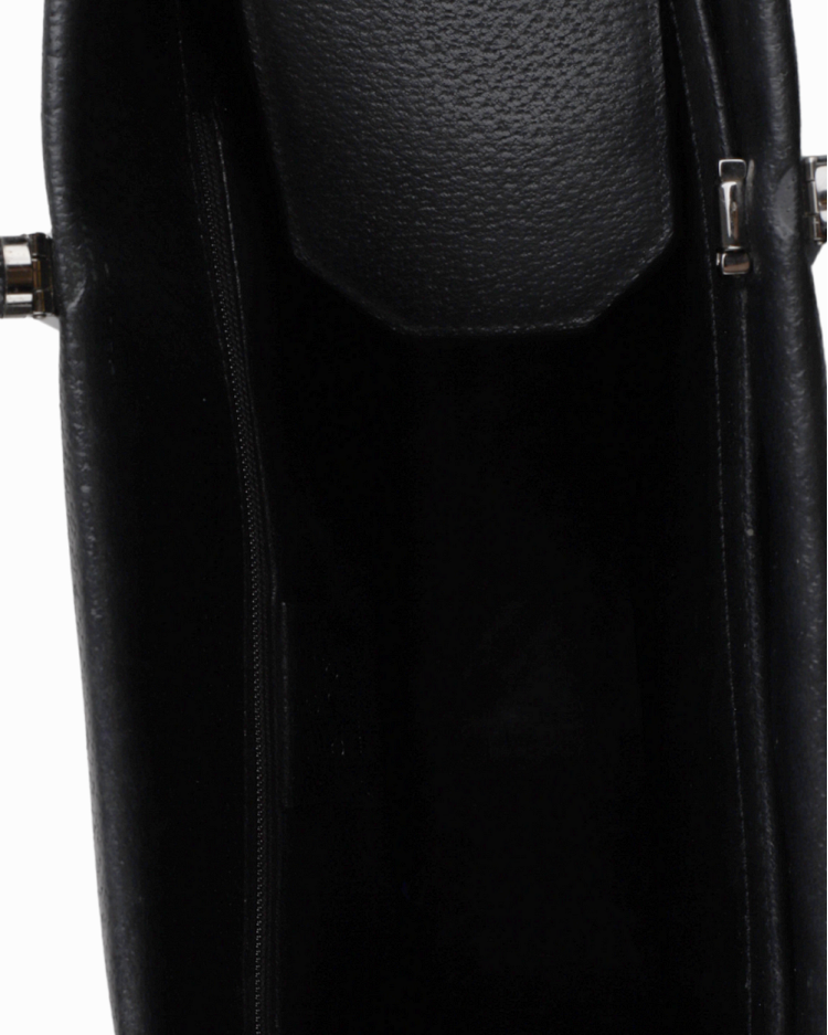 Bolsa Gucci Rígida Alça Bamboo Preta