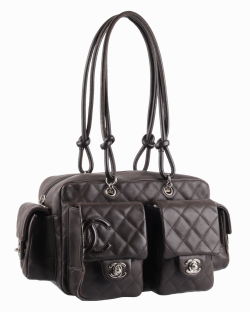 Bolsa Chanel Cambon Club Reporter Marrom