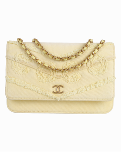 Bolsa Chanel Woc Denim Amarela 