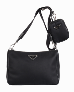 Bolsa Prada Tiracolo Nylon Preta 