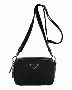 Bolsa Prada de Ombro Brique Preta