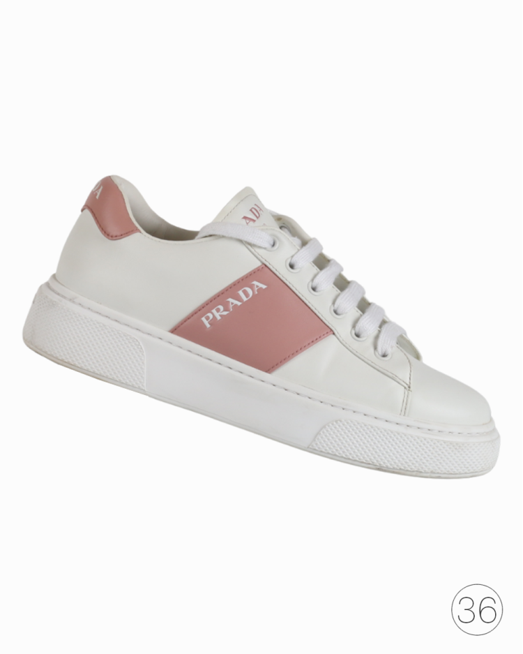 Tênis Prada Branco e Rosa