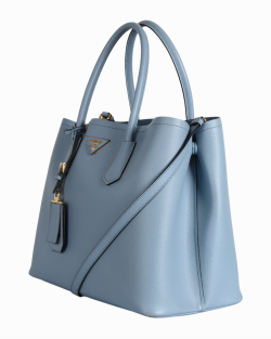 Bolsa Prada Double Média em couro saffiano