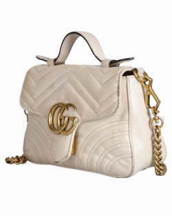 Bolsa Gucci Tote GG Marmont Branca