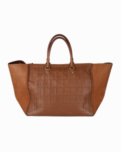 Bolsa Carolina Herrera Vendome Monograma Caramelo