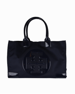 Bolsa Tory Burch Tote Ella Nylon Azul Marinho