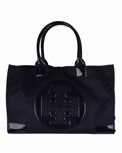 Bolsa Tory Burch Tote Ella Nylon Azul Marinho