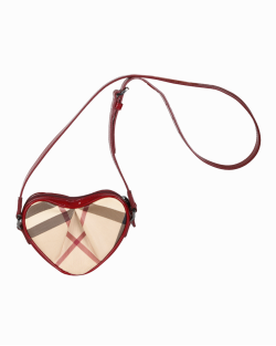Bolsa Burberry Check Canvas Heart