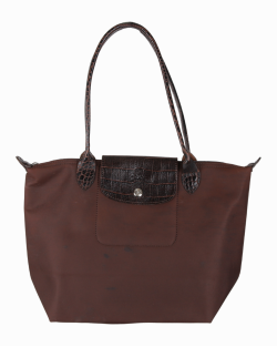 Bolsa Longchamp Le Pliage Marrom Média 