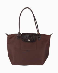 Bolsa Longchamp Le Pliage Marrom Média 