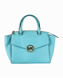 Bolsa Michael Kors Azul Hudson Satchel 