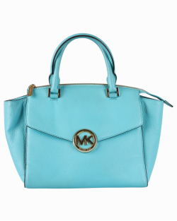 Bolsa Michael Kors Azul Hudson Satchel 