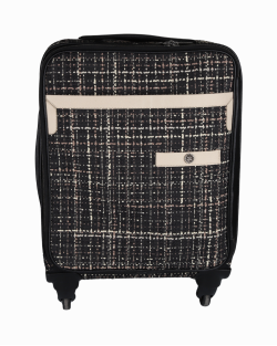 Mala Chanel Tweed Preta 