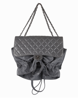 Bolsa Chanel Cinza Saco