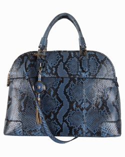 Bolsa Versace Demetra Vanitas Python Azul