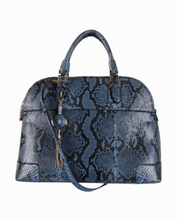 Bolsa Versace Demetra Vanitas Python Azul
