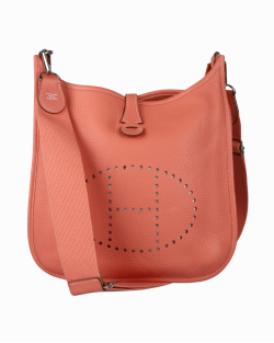 Bolsa Hermès Évelyne P/M Crevette 