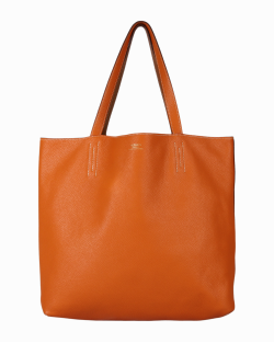 Bolsa Hermès Double Sens Laranja/Marrom