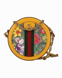 Bolsa Gucci Flora Ophidia Amarela