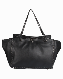 Bolsa Valentino Rockstud Couro Preto 