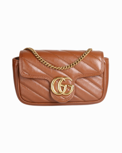 Bolsa Gucci Mini Marmont Marrom