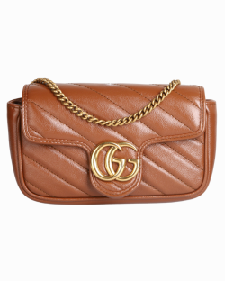 Bolsa Gucci Mini Marmont Marrom