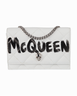 Bolsa Alexander McQueen Skul Graffiti Silver