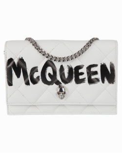 Bolsa Alexander McQueen Skul Graffiti Silver