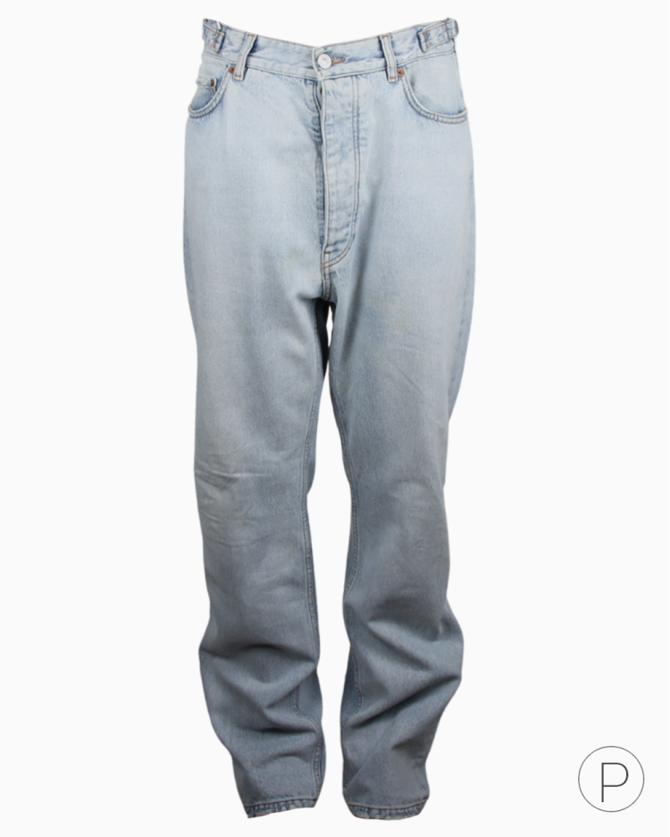 Calça Jeans Balenciaga Lavagem Clara