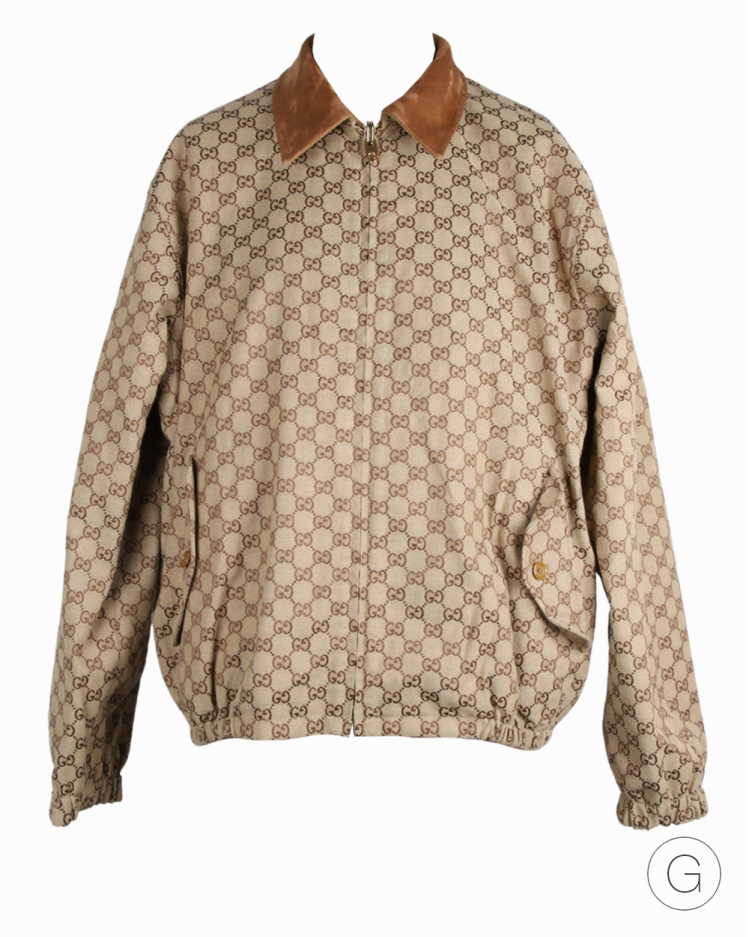 GUCCI ベージュ Gジャン Jaqueta Gucci Reversível Jacquard Bege Monograma
