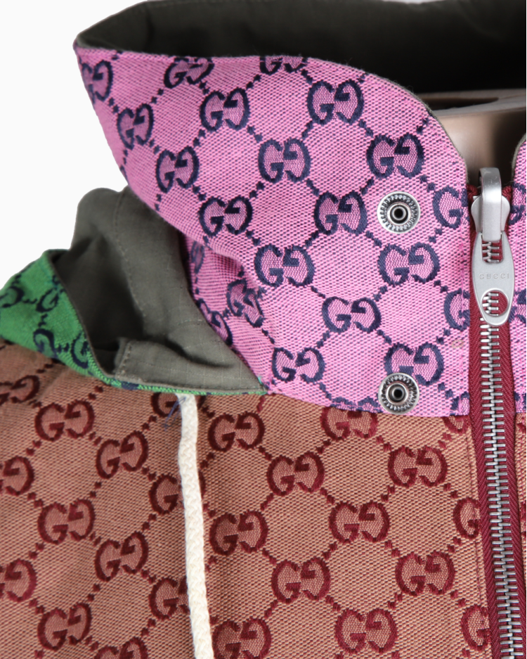 Jaqueta Gucci Reversível Jacquard Colorida Monograma